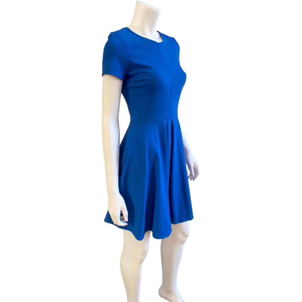 Diane Von Furstenberg Ivana Blue Short Sleeve Fit & Flare Dress,  Size 6 - Picture 4 of 16